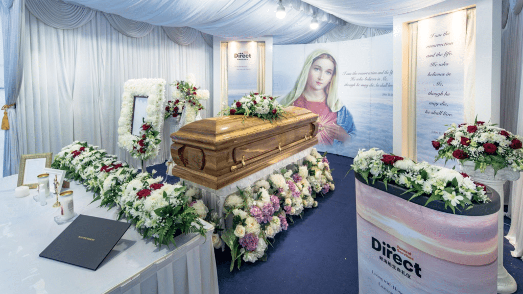 Catholic funeral set-up